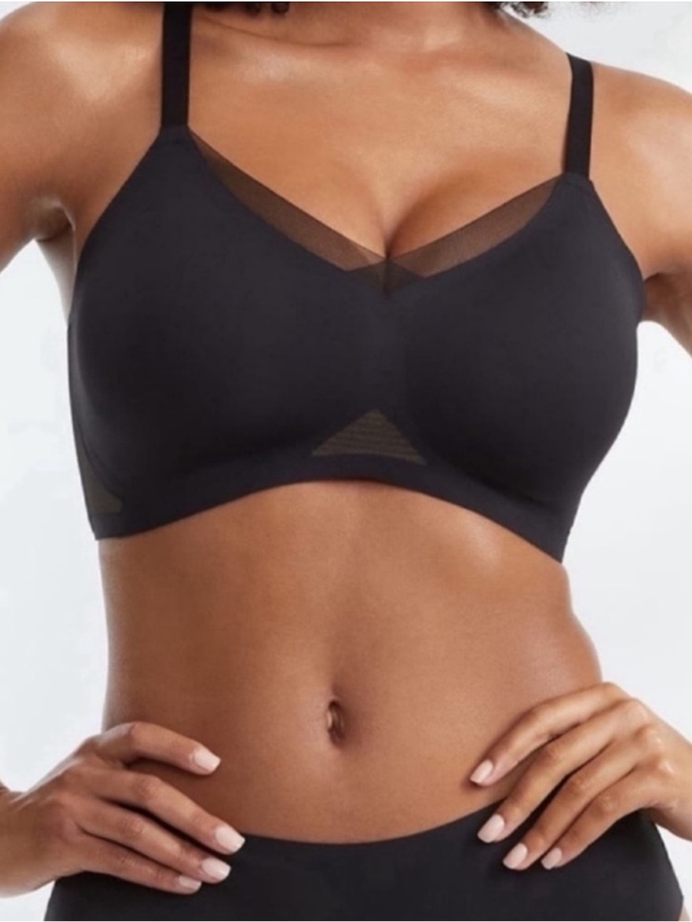 Honeylove CrossOver Bra Black Wireless Convertible Crisscross Straps-2X (42C/D)